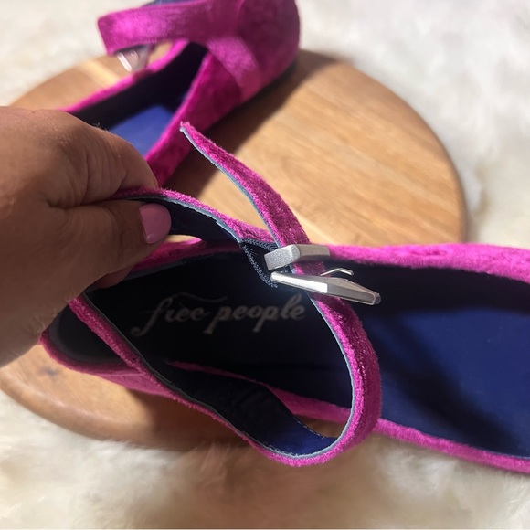 Free People Mystic Mary Jane Velvet Flats with Ankle Strap Size EU 40, US 10 - Picture 8 of 12